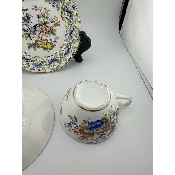Vintage Chintz Floral Pattern Bone China Tea Cup/Saucer/Plate Set Maybe Japanese - Picture 5 of 10